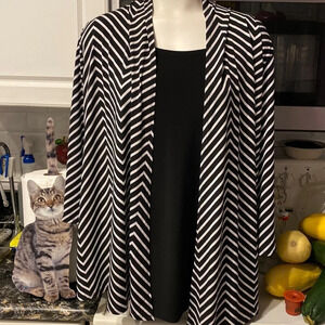 E woman’s Liz McCoy casual stretch 3/4  sleeve one piece plus size top 3X